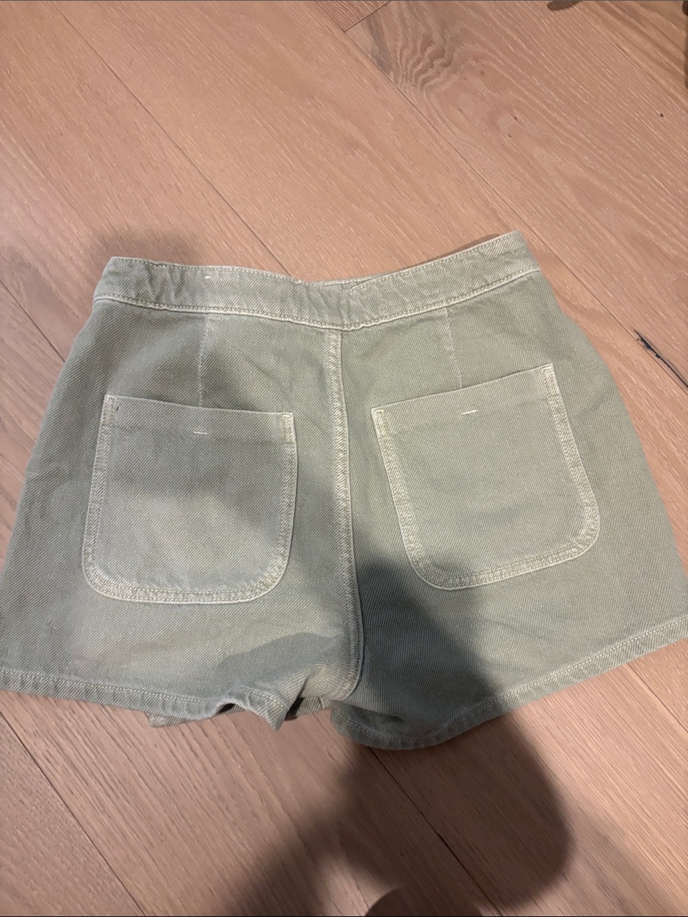 NWOT Zara Green Denim Skort - Picture 3 of 3